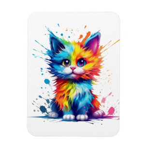 Colorful Kitten Magnet