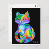 Colorful Kitten Postkarte (Vorne/Hinten)