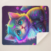 "Colorful Kitten" Sherpadecke (Vorderseite (Horizontal))