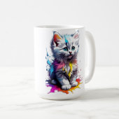 Colorful Kitten Tasse (VorderseiteRechts)