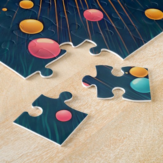 Colorful Kitty Cat Illustration Puzzle (Seite)