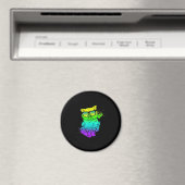 Colorful Kitty Cat | Music Lover Gift Magnet (In Situ (Geschirrspüler))