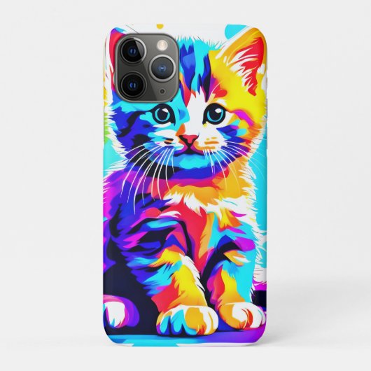 Colorful Kitty Splash Case-Mate iPhone Hülle (Rückseite)