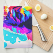 Colorful Kitty Splash Geschirrtuch (Viertel Falte)