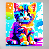 Colorful Kitty Splash Poster (Vorne)
