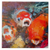Colorful Koi Fish Fliese (Vorderseite)