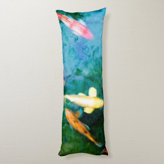 Colorful Koi Fish Seitenschläferkissen (Rückseite (Vertikal))
