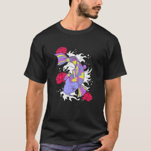 Colorful Koi Fish Water Lotus Japanese Koi Pond Ko T-Shirt