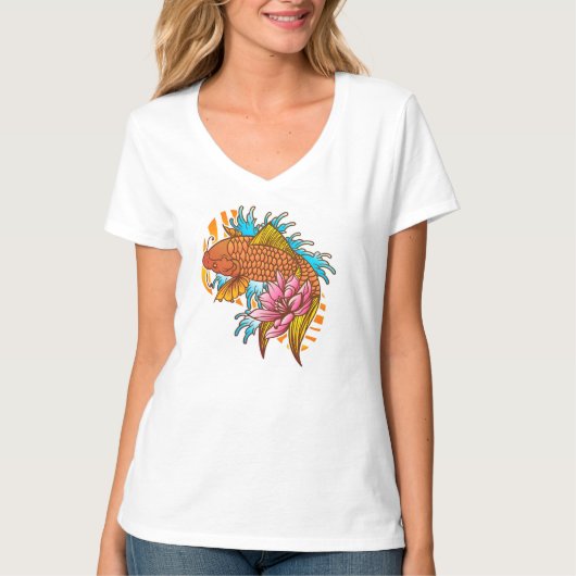 Colorful Koi Goldfish T - Shirt (Vorderseite)