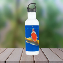 Colorful Koi in Blue Pool Edelstahlflasche