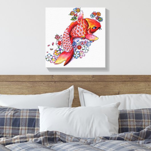 Colorful Koi Leinwanddruck (Insitu (Schlafzimmer))