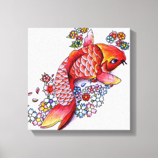 Colorful Koi Leinwanddruck (Vorderseite)