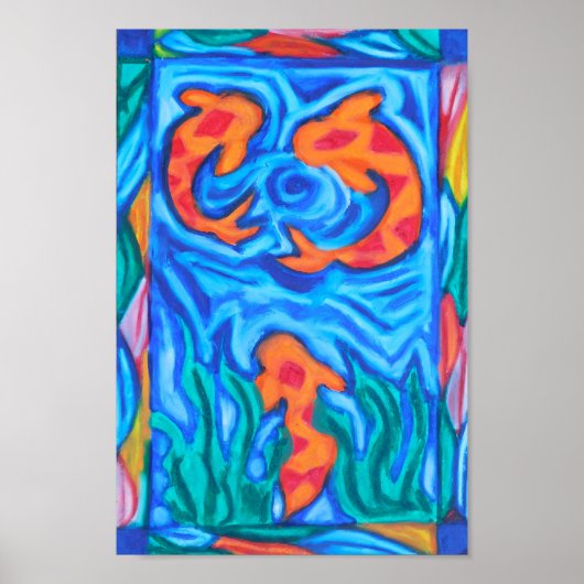 Colorful Koi Pond Poster (Vorne)