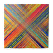 Colorful Kriss Kross Pattern Fliese (Vorderseite)
