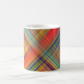 Colorful Kriss Kross Pattern Kariert Kaffeetasse (Mittel)