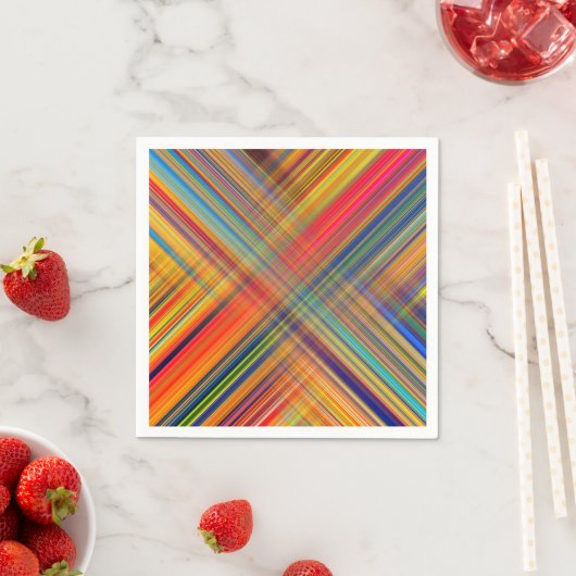 Colorful Kriss Kross Pattern Plaid Serviette (Beispiel)