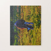 Colorful Kuh Poster Art Farm Puzzle (Vertikal)