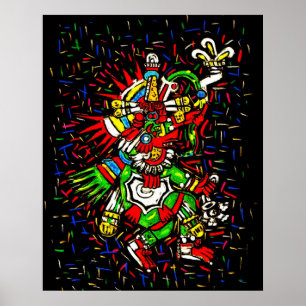 Colorful Kukulcan Poster