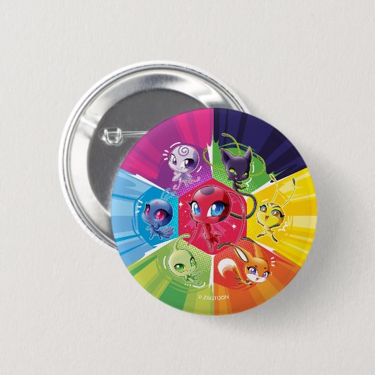 Colorful Kwamis Button (Vorne & Hinten)