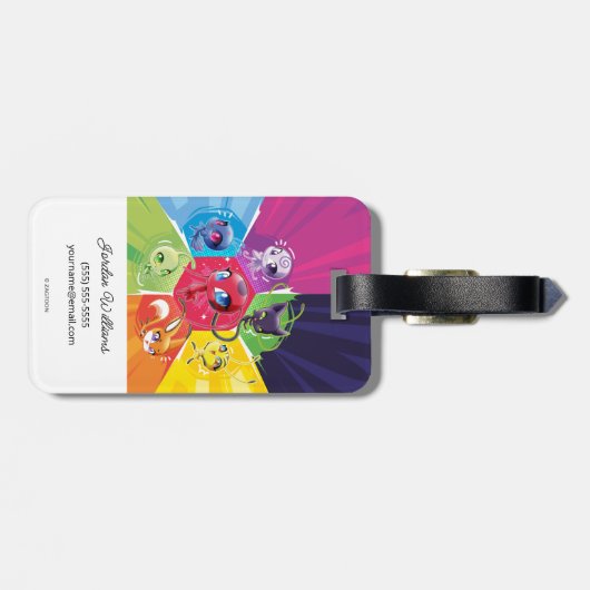 Colorful Kwamis Gepäckanhänger (Rückseite horizontal)