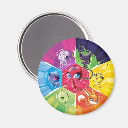 Colorful Kwamis Magnet (Vorderseite/Rückseite)