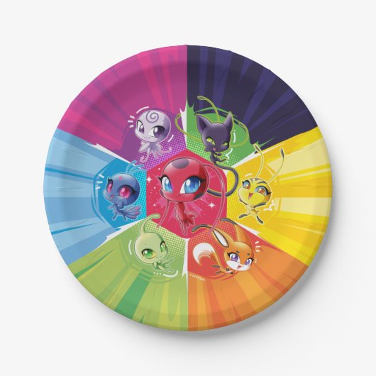 Colorful Kwamis Pappteller (Vorderseite)