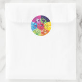 Colorful Kwamis Runder Aufkleber (Tasche)