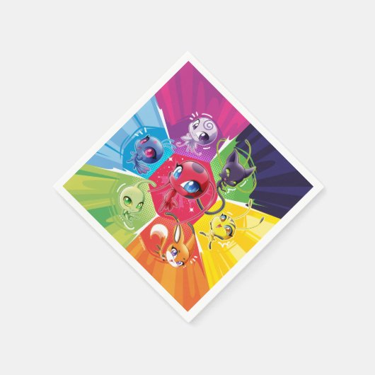 Colorful Kwamis Serviette (Ecke)