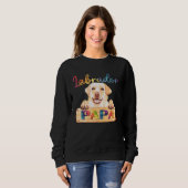 Colorful Labrador Papa Dog Dad Sweatshirt (Vorne ganz)