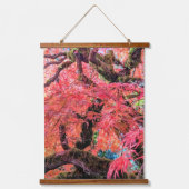 Colorful Laceleaf Japanese Maple Tree Wandteppich Mit Holzrahmen (Vorderseite)