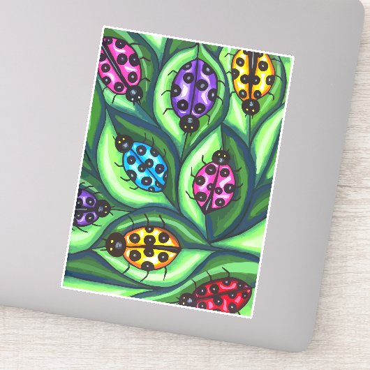 Colorful Ladybugs Insekt natur wildlife Aufkleber (Detail)