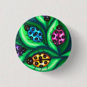 Colorful Ladybugs Insekt natur wildlife Button
