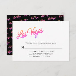Colorful Las Vegas Glitzern Wedding RSVP Einladung