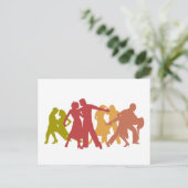 Colorful Latin Dancers Postkarte (Stehend Vorderseite)