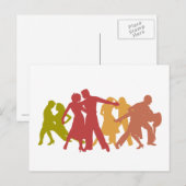 Colorful Latin Dancers Postkarte (Vorne/Hinten)