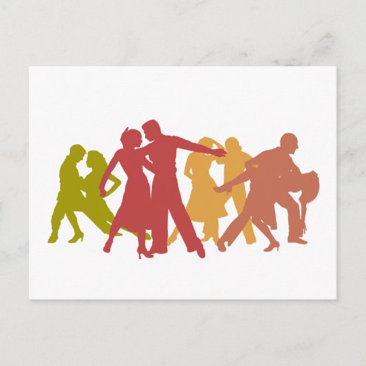 Colorful Latin Dancers Postkarte (Vorderseite)