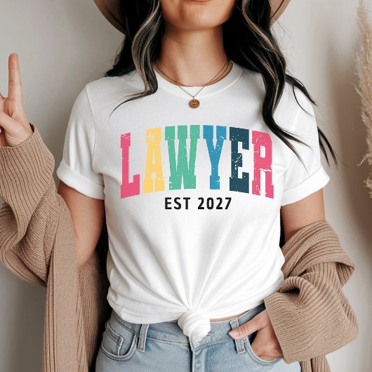 Colorful Lawyer Custom Shirt for Law Students