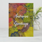 Colorful leaves after rain karte (Stehend Vorderseite)