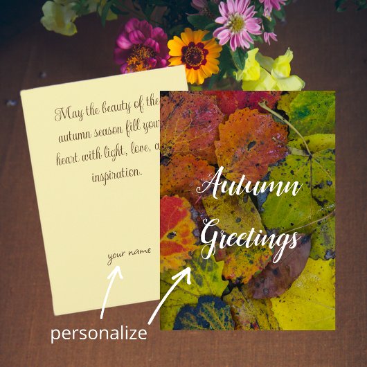 Colorful leaves after rain karte