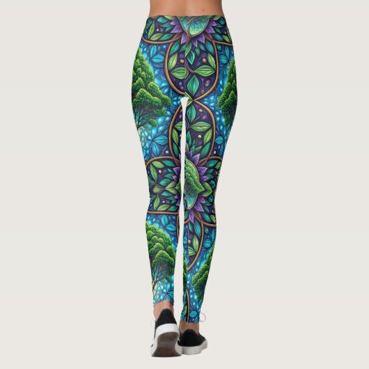 Colorful leggings featuring a vibrant, nature (Rückseite)