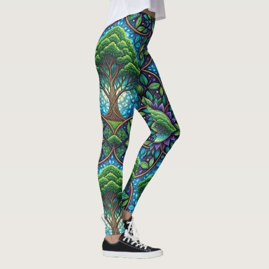 Colorful leggings featuring a vibrant, nature (Rechts)