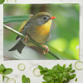 Colorful Leiothrix / Pekin Robin Songbird Geschirrtuch