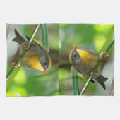 Colorful Leiothrix / Pekin Robin Songbird Geschirrtuch (Horizontal)