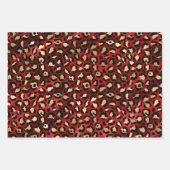 Colorful Leopard Print Design with Gold Accents Geschenkpapier Set (Vorderseite 2)