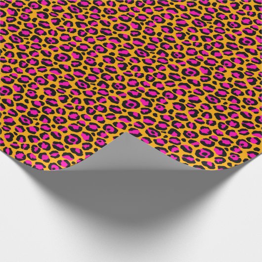 Colorful Leopard Print Wrapping Paper Geschenkpapier (Ecke)