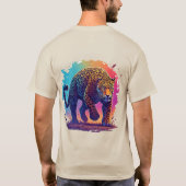 Colorful Leopard Stalking Forward T-Shirt (Rückseite)