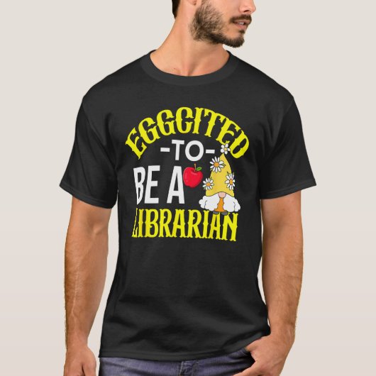 Colorful Librarian Easter Theme T-Shirt (Vorderseite)