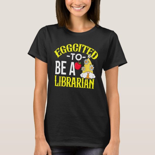 Colorful Librarian Easter Theme T-Shirt (Vorderseite)