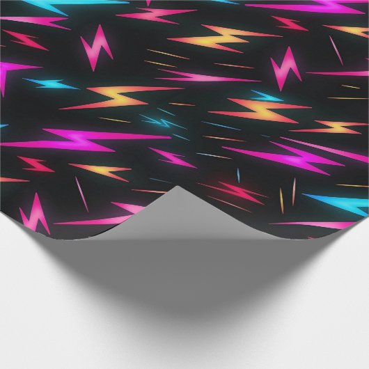 Colorful Lightning Bolt Pattern Geschenkpapier (Ecke)