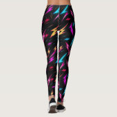 Colorful Lightning Bolt Pattern  Leggings (Rückseite)